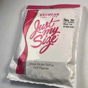 Just My Size Pantyhose - Sheer Toe Off White -Size 3X - New 81302-S30 - Picture 1 of 9