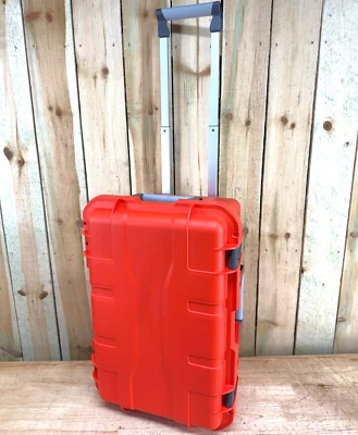 Auer Waterproof Rolling Case 23.5x16x13" Orange Good Condition AB Free Shipping - Image 1 of 4