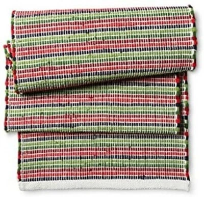Threshold Red Multi Stripe Table Runner (72" x 14") NEW - Image 1 of 2