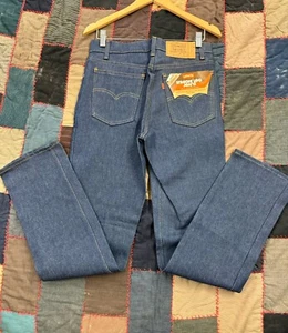 Deadstock True American Vintage 70s Levi’s Dark Denim Straight Leg Mens 30W X31L - Bild 1 von 11