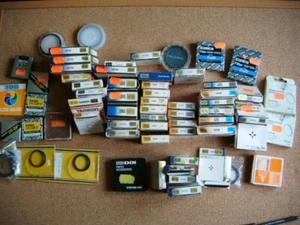 Job lot 25+ Hoya filters , lens hoods , lens caps - 30.5mm , 35.5 , 39 , 37 , 43 - Picture 1 of 19