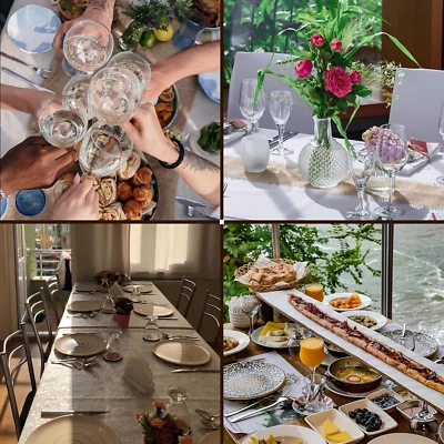 60 件套银器 12 件套优质不锈钢餐具镜面抛光 — 第 1/4 张图片