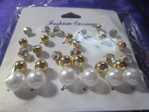 FASHION EARRINGS WHOLESALE LOT OF 50 NEW HOOP & STUD PIERCED ERS LOT JN#395 - Picture 1 of 7