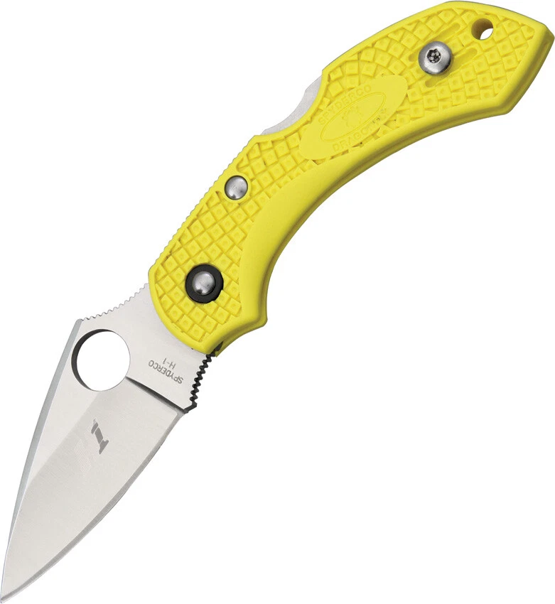 Spyderco Dragonfly 2 Lockback 2 3/8" H2 Yellow FRN Folding Knife C28PYL2 - Image 1 of 1