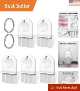 Paper Towel Dispenser Key, 5-Pack Toilet Paper Dispenser Key Universal Replac... - Picture 1 of 8