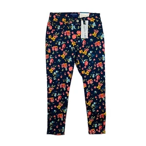 Arizona Jean Co Girls Spring Floral Jeggings Size 6 Play Adjustable Waistband - Picture 1 of 8