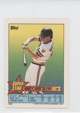 1989 Super Star Sticker Back Cards Andy Van Slyke Steve Bedrosian Jim Traber