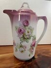 OG Germany Otto Gruenert Kahla, Chocolate Pot Pink Ombr&#233; with Roses