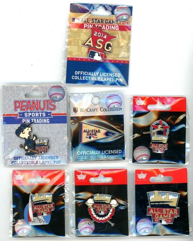 2014 MLB All-Star Game Pin Choice pins Minnesota Twins ASG Target Field Peanuts Cover