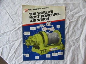 Ingersoll-Rand genie winch specification sheet brochure - Picture 1 of 2