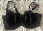 NWT Size 38G Black Curvy Couture Everyday Glamor Lacy Unlined Underwire Bra