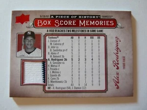 2008 UD A Piece of History Box Score Memories Trikot rot #BSM40 Alex Rodriguez - Bild 1 von 2