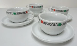 CAPPUCCINO CUP AND SAUCER SET OF 4 - Picture 1 of 8