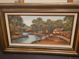 Vintage Original Oil Painting Signed Carol Lewis - Picture 1 of 5