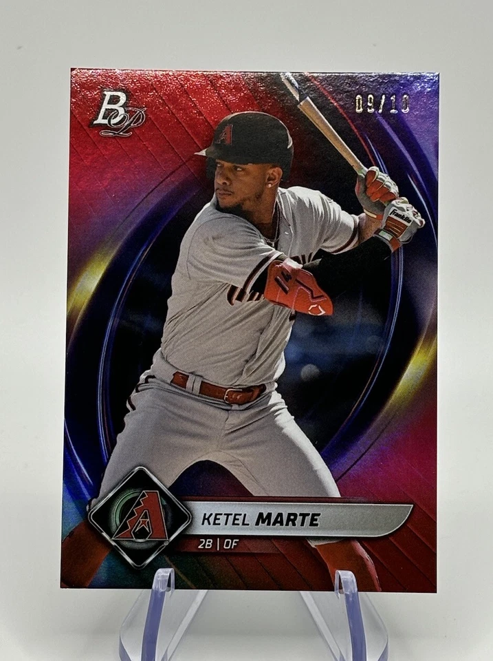2022 Bowman Platinum Ketel Marte Red #'d 09/10 Arizona Diamondbacks SSP - Image 1 of 3