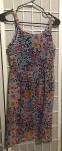 Zoey Girl Floral Dress Size 16, Flowy Sheer w/ liner, thin strap - Picture 1 of 7