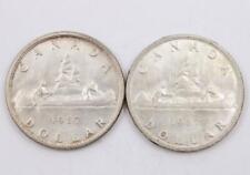 1957 1WL and 1957 regular Canada Silver Dollars AU