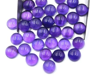 Natural Amethyst Round Cab Lot Loose Gemstone Mix Size For Jewelry Making P-2838 - Picture 1 of 11