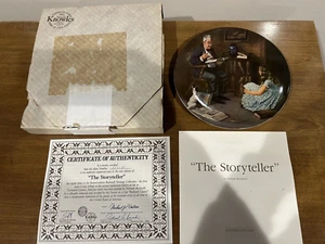 THE STORY TELLER Norman Rockwell Knowles Collector Plate COA 8th Heritage Collec - Picture 1 of 7