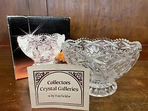 Collectors Crystal Gallery by Fairfield Crystal Saw Tooth Scalloped Edged Bowl