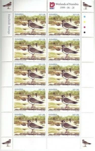Namibia 1999 Wetland Birds 4v Mint ** Sheetlets of 20 African Animals - Picture 1 of 4