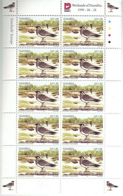 Намибия 1999 водно-болотные птицы 4v как новые ** листы из 20 африканских животных - Изображение 1 из 4