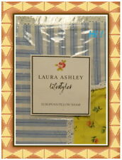  Laura Ashley Lifestyles Blue/White Stripes with Floral European Sham