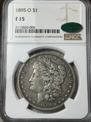 1895-O $1 NGC F-15 CAC Morgan Silver Dollar - Image 1 of 3