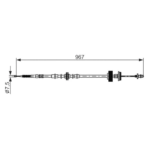 For Mercedes-Benz CL500 00-06 Bosch Passenger Side Parking Brake Cable Foto 1 de 2