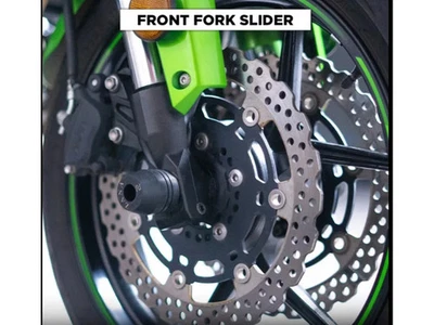 "DESLIZANTE HORQUILLA DELANTERA, NEGRO" APTO PARA KAWASAKI VERSYS 650 Foto 1 de 3