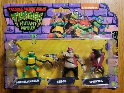 Nickelodeon Teenage Mutant Ninja Turtles Mutant Mayhem Mini Action Figures 3pk  - Image 1 of 2