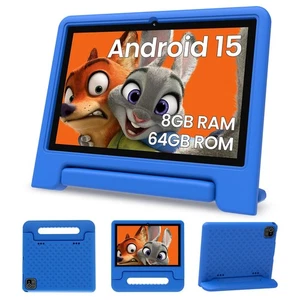 2025 Android 15 Kids Tablet, 10 Inch HD Display, Octa-Core Processor, 8GB RAM... - Picture 1 of 8