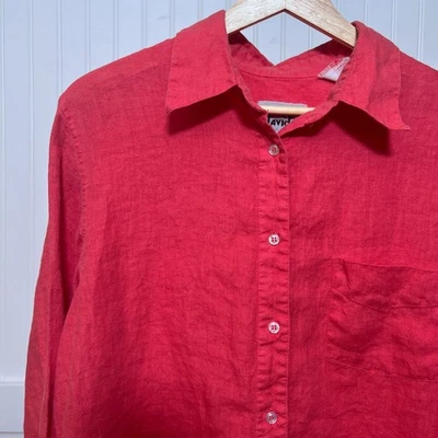 Camisa para mujer David N rosa salmón abotonada vintage Ross Geller Friends grande Foto 1 de 4