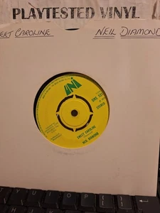 NEIL DIAMOND SWEET CAROLINE ENGLAND ANTHEM UNI UK VG- 7"  VINYL 45 SINGLE RECORD - Imagen 1 de 4