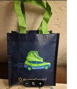 Bolso de compras Wal Mart Pickup entrega de comestibles en la acera 10” x 8,5”, RARO - Imagen 1 de 6