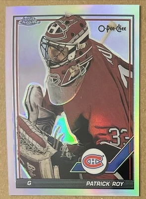 2002-2003 TOPPS OPC CHROME HOCKEY CARD PATRICK ROY REPRINTS 91-92 REFRACTOR #20 - Image 1 of 4