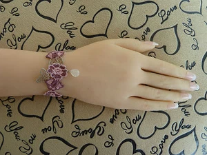 Pulsera/pulsera de encaje púrpura. De colección-retro-gótica-boda. Collar/gargantilla. B528 - Imagen 1 de 1