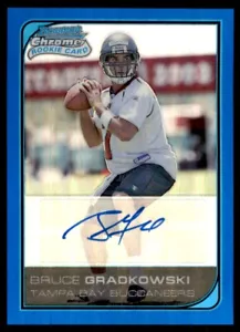 2006 Bowman Chrome Blue Refractor Bruce Gradkowski Auto RC /75 Bucs #241 - Picture 1 of 2