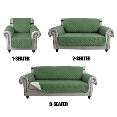 1/2/3 Seater Quilted Couch Sofa Cover Waterproof Pet Dog Mat Protector Slipcover - Image 1 of 4