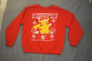 Pokemon PIKACHU Christmas with Nintendo pullover sweatshirt Youth sz XL - Picture 1 of 8