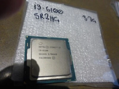 INTEL Core i3-6100 3.7Ghz SR2HG DESKTOP PC COMPUTER CPU, SOCKET LGA1151 TESTED - Image 1 of 3