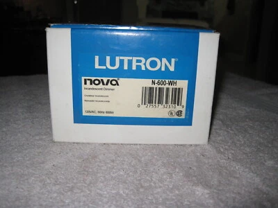 LUTRON N-600-WH N600WH ATENUADOR INCANDESCENTE, 120 VAC, 60 HZ, 600 W Foto 1 de 3