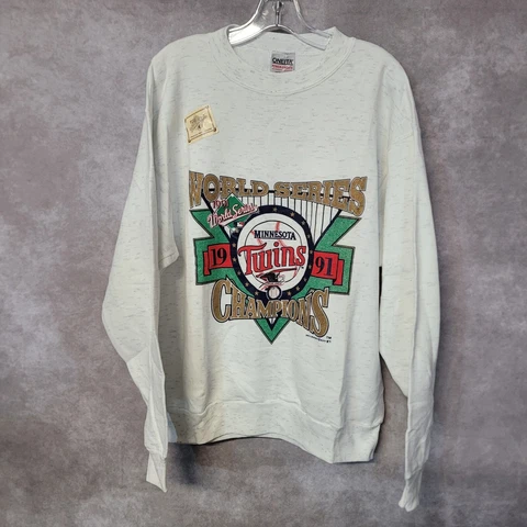 Vintage 1991 Minnesota Twins World Series Champions Crewneck Sweatshirt XL New Cover