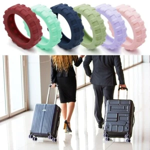 8PCS/Set Silicone Suitcase Wheels Protection Cover Luggage - Picture 1 of 20