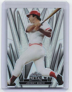2024 Leaf Metal #35 Johnny Bench Silver Prismatic #/185 - Picture 1 of 2