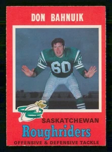 Don Bahnuik 1971 O-Pee-Chee CFL Nº 91 EX+ 28525 - Imagen 1 de 2
