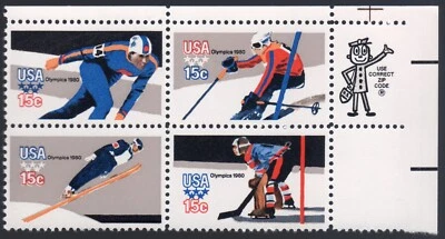 Scott #1798b (1795-98) Winter Olympics (Hockey) Zip Block of 4 Stamps - MNH - Image 1 of 2