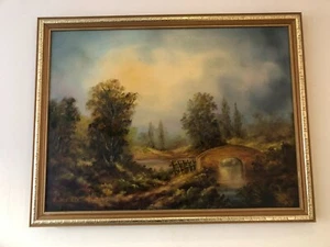 Eric G. Walker - Oil on Canvas , "River Scene " - Picture 1 of 5