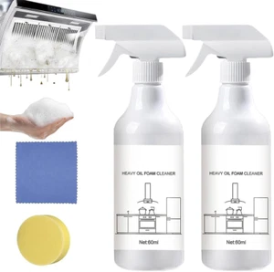 2PCS Foam Heavy Oil Cleaner - Spray Oven & Kitchen Degreaser (2x60ml) - Picture 1 of 6