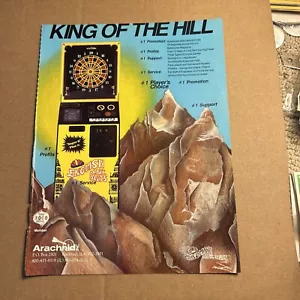 original 1989 English Mark darts board arachnid ad 11- 8 ” ARCADE GAME FLYER - Picture 1 of 3